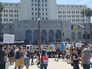 End of the march at City Hall