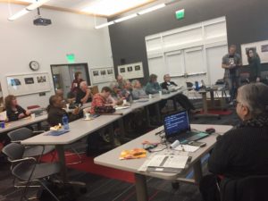 Before the meeting started. Thanks to Jane, our awesome captioner