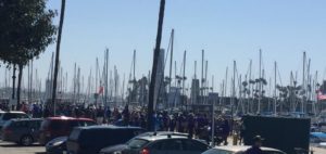 A few people showed up...