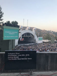 Captions at Hollywood Bowl. Photo by Nancy Mullen Gray