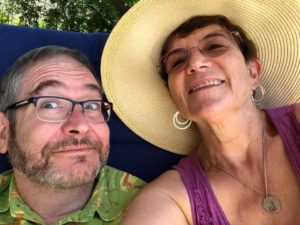 Michael and Alicia doing a impressive selfie.