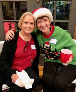 Nanci and the always festive Alicia (and her black cats sweater)