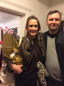 Rachel and her partner joining in the fun.