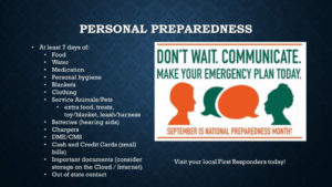Personal Preparredness
