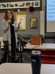 Jennifer sharing chapter news.