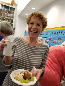 Always in a cheery mood for every chapter meeting!
