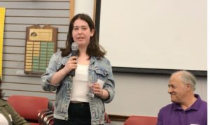 Leora sharing her stories with her hard of hearing mother.