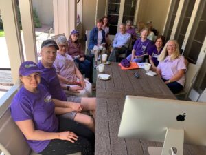 Group getting ready for our virtual Walk4Hearing!