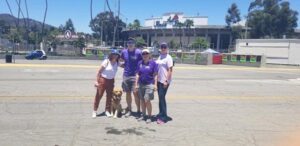Some of the gang doing the Rose Bowl Walk4Hearing hike.