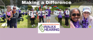 people celebrating at the long beach walk4hearing