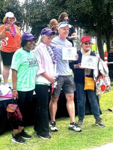 LA Chapter receiving our 15 years recognition supporting the walk.