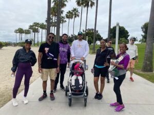 Group posing during the walk