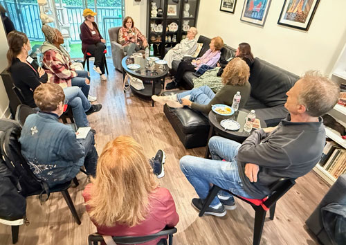 Room picture of the group listening to each story