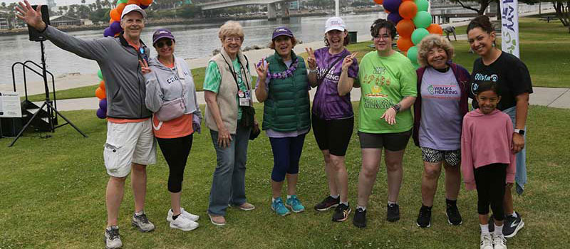 Group picture of volunteers at the Long Beach Walk4Hearing