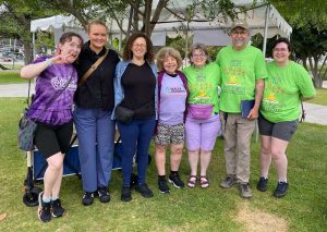 Some friends posing at the Walk4Hearing