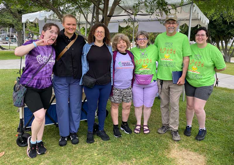 Some friends posing at the Walk4Hearing