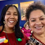 Wendi and Erika posing