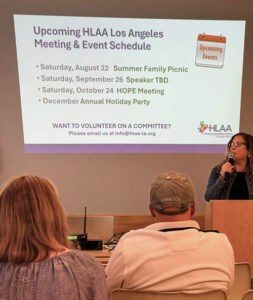 Marison Perez, executive director of the HEAR presenting
